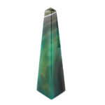Achat Spitze | Obelisk grün Höhe 135 mm aus Brasilien in bester Farbe und Maserung Edelsteine Heilsteine bei Wunderstein24