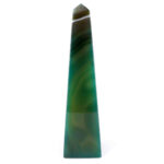 große Achat Spitze | Obelisk grün Höhe 149 mm aus Brasilien in bester Farbe und Maserung Edelsteine Heilsteine bei Wunderstein24
