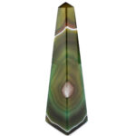 große Achat Spitze | Obelisk grün Höhe 155 mm aus Brasilien in bester Farbe und Maserung Edelsteine Heilsteine bei Wunderstein24