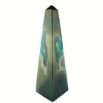 große Achat Spitze | Obelisk grün Höhe 162 mm aus Brasilien in bester Farbe und Maserung Edelsteine Heilsteine bei Wunderstein24