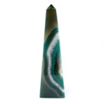 große Achat Spitze | Obelisk grün Höhe 162 mm aus Brasilien in bester Farbe und Maserung Edelsteine Heilsteine bei Wunderstein24