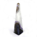große Achat Spitze | Obelisk lila Höhe 170 mm aus Brasilien in bester Farbe und Maserung Edelsteine Heilsteine bei Wunderstein24
