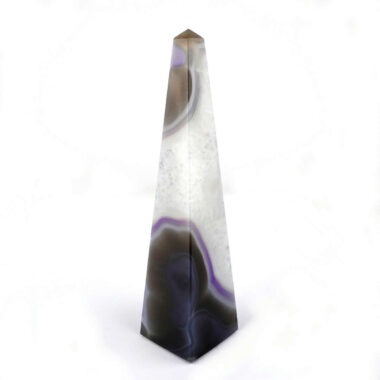 große Achat Spitze | Obelisk lila Höhe 170 mm aus Brasilien in bester Farbe und Maserung Edelsteine Heilsteine bei Wunderstein24