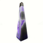 große Achat Spitze | Obelisk lila Höhe 202 mm aus Brasilien in bester Farbe und Maserung Edelsteine Heilsteine bei Wunderstein24