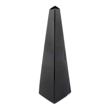 Achat Spitze | Obelisk Höhe 127 mm schwarz aus Brasilien in bester Farbe und Maserung Edelsteine Heilsteine bei Wunderstein24