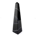 große Achat Spitze | Obelisk Höhe 176 mm schwarz aus Brasilien in bester Farbe und Maserung Edelsteine Heilsteine bei Wunderstein24