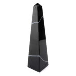 große Achat Spitze | Obelisk Höhe 176 mm schwarz aus Brasilien in bester Farbe und Maserung Edelsteine Heilsteine bei Wunderstein24