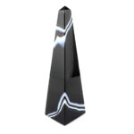 große Achat Spitze | Obelisk Höhe 176 mm schwarz aus Brasilien in bester Farbe und Maserung Edelsteine Heilsteine bei Wunderstein24