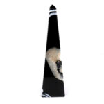 große Achat Spitze | Obelisk Höhe 176 mm schwarz aus Brasilien in bester Farbe und Maserung Edelsteine Heilsteine bei Wunderstein24