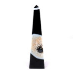 große Achat Spitze | Obelisk Höhe 199 mm schwarz aus Brasilien in bester Farbe und Maserung Edelsteine Heilsteine bei Wunderstein24