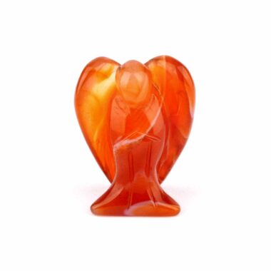 Achat Natur | Streifenachat orange Engel | Schutzengel stehende Figur Edelsteine Heilsteine bei Wunderstein24