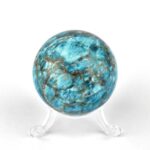Apatit Kugel blau Ø 50 mm aus Madagaskar in sehr guter Qualität und Farbe Edelsteine Heilsteine bei Wunderstein24