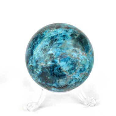 Apatit Kugel blau Ø 52 mm aus Madagaskar in sehr guter Qualität und Farbe Edelsteine Heilsteine bei Wunderstein24