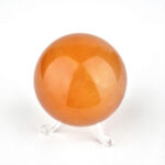 große Calcit gelb Kugel Ø 66 mm transparent in bester Qualität und Farbe Edelsteine Heilsteine bei Wunderstein24
