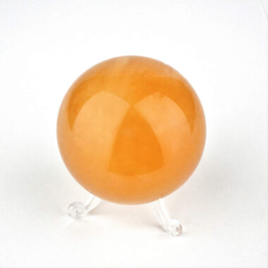 große Calcit gelb Kugel Ø 66 mm transparent in bester Qualität und Farbe Edelsteine Heilsteine bei Wunderstein24