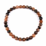 Chiastolith | Kreuzstein Ø 6 mm Kugel | Perlen Edelstein Armband flexibel und dehnbar Edelsteine Heilsteine bei Wunderstein24