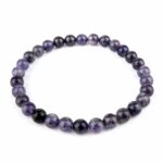 Iolith | Cordierit | Wassersaphir Ø 6 mm Kugel | Perlen Edelstein Armband flexibel und dehnbar Edelsteine Heilsteine bei Wunderstein24