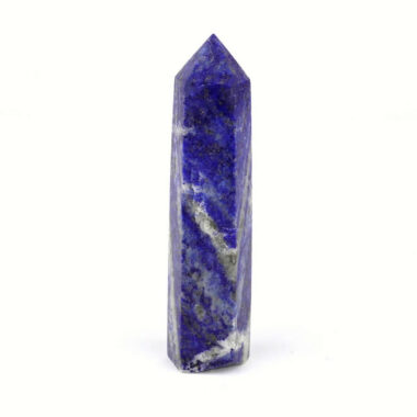 große Lapislazuli Spitze Höhe 106 mm aus Afghanistan in bester Farbe Edelsteine Heilsteine bei Wunderstein24