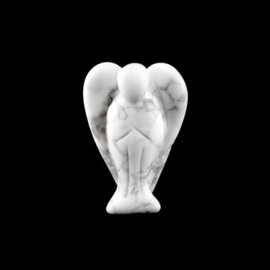Magnesit weiß | Howlith Engel | Schutzengel stehende Figur Edelsteine Heilsteine bei Wunderstein24