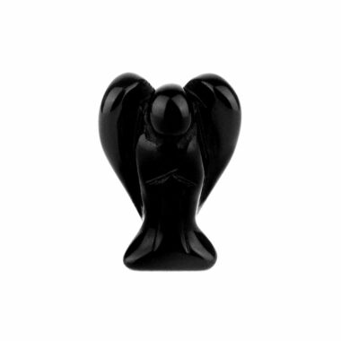 Obsidian schwarz Engel | Schutzengel stehende Figur Edelsteine Heilsteine bei Wunderstein24