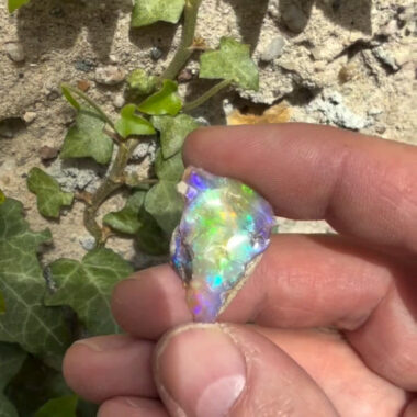 Opal Edelstein Natur Ø 30 mm | 16 Karat Edelopal aus Äthiopien Edelsteine Heilsteine bei Wunderstein24