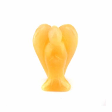 Orangencalcit Engel | Schutzengel stehende Figur Edelsteine Heilsteine bei Wunderstein24