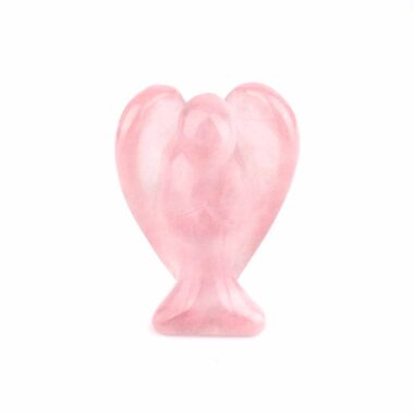 Rosenquarz Engel | Schutzengel stehende Figur Edelsteine Heilsteine bei Wunderstein24