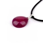 Rubin Cabochon Tropfen Anhänger Höhe 25 mm & 925 Sterling-Silber beste Qualität und Farbe Edelsteine Heilsteine bei Wunderstein24