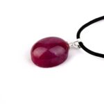 Rubin Cabochon Anhänger Höhe 24 mm & 925 Sterling-Silber beste Qualität und Farbe Edelsteine Heilsteine bei Wunderstein24