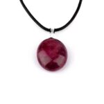 Rubin Cabochon Anhänger Höhe 24 mm & 925 Sterling-Silber beste Qualität und Farbe Edelsteine Heilsteine bei Wunderstein24