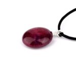 Rubin Cabochon Anhänger Höhe 25 mm & 925 Sterling-Silber beste Qualität und Farbe Edelsteine Heilsteine bei Wunderstein24