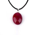 Rubin Cabochon Anhänger Höhe 22,5 mm & 925 Sterling-Silber beste Qualität und Farbe Edelsteine Heilsteine bei Wunderstein24
