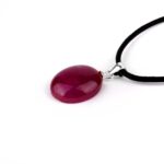 Rubin Cabochon Anhänger Höhe 22,5 mm & 925 Sterling-Silber beste Qualität und Farbe Edelsteine Heilsteine bei Wunderstein24