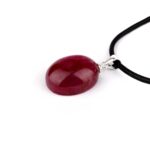 Rubin Cabochon Anhänger Höhe 23 mm & 925 Sterling-Silber beste Qualität und Farbe Edelsteine Heilsteine bei Wunderstein24