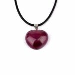 Rubin Cabochon Anhänger Höhe 20 mm & 925 Sterling-Silber beste Qualität und Farbe Edelsteine Heilsteine bei Wunderstein24