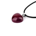 Rubin Herz Anhänger Höhe 20,5 mm & 925 Sterling-Silber beste Qualität und Farbe Edelsteine Heilsteine bei Wunderstein24