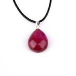Rubin Cabochon Anhänger Höhe 20,5 mm & 925 Sterling-Silber beste Qualität und Farbe Edelsteine Heilsteine bei Wunderstein24