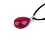 Rubin Cabochon Tropfen Anhänger Höhe 25,5 mm & 925 Sterling-Silber beste Qualität und Farbe Edelsteine Heilsteine bei Wunderstein24