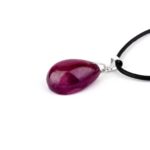 Rubin Cabochon Tropfen Anhänger Höhe 30,5 mm & 925 Sterling-Silber beste Qualität und Farbe Edelsteine Heilsteine bei Wunderstein24