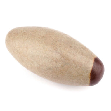 Shiva Lingam Heilstein Länge 86 mm vom Fluß Narmada in Indien Energiestein Edelsteine Heilsteine bei Wunderstein24