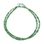 grüner Amethyst | Prasiolith facettierte Kugel Perlen Kette Länge 45 cm in bester Qualität Edelsteine Heilsteine bei Wunderstein24