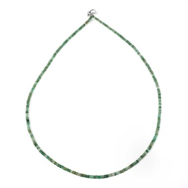 grüner Amethyst | Prasiolith facettierte Kugel Perlen Kette Länge 45 cm in bester Qualität Edelsteine Heilsteine bei Wunderstein24
