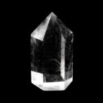 Bergkristall Spitze Höhe 64 mm transparent und glasklar aus Brasilien