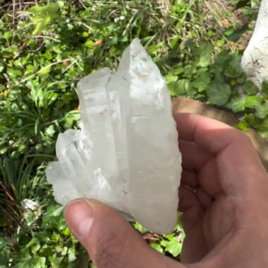Bergkristall Stufe transparent und glasklar aus Brasilien Edelsteine Heilsteine bei Wunderstein24