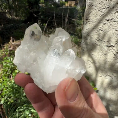 Bergkristall Stufe transparent und glasklar aus Brasilien Edelsteine Heilsteine bei Wunderstein24