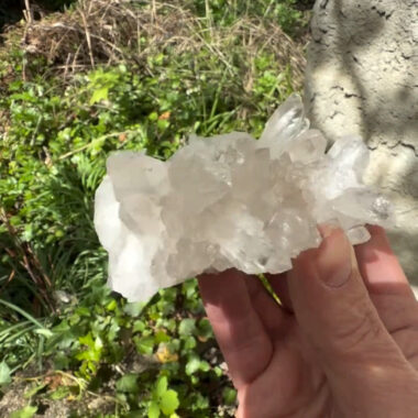 Bergkristall Stufe transparent und glasklar aus Brasilien Edelsteine Heilsteine bei Wunderstein24