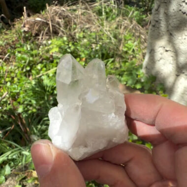 Bergkristall Stufe transparent und glasklar aus Brasilien Edelsteine Heilsteine bei Wunderstein24