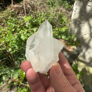 Bergkristall Stufe transparent und glasklar aus Brasilien Edelsteine Heilsteine bei Wunderstein24