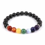 Chakra – Onyx Ø 8 mm Kugel | Perlen Edelstein Armband flexibel und dehnbar Edelsteine Heilsteine bei Wunderstein24
