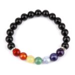 Chakra – Onyx Ø 8 mm Kugel | Perlen Edelstein Armband flexibel und dehnbar Edelsteine Heilsteine bei Wunderstein24